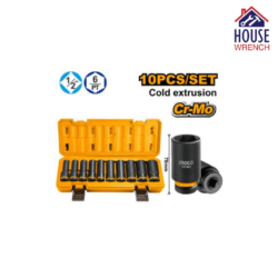 10PCS 1/2" Deep impact socket set-HKISSD12102L
