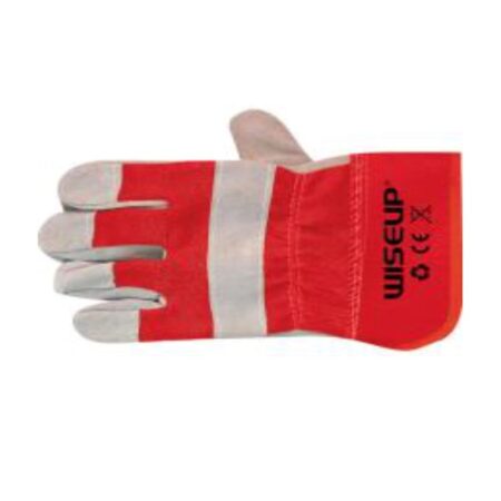 SAFETY GLOVES 10.5" LEATHER - WISEUP